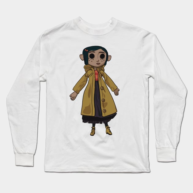 Coraline Doll Long Sleeve T-Shirt by daniasdesigns